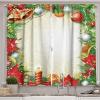 Ambesonne Christmas Kitchen Curtains, Taste of Xmas Season Frame Gingerbread Cookies and Biscuits, Window Drapes 2 Panel Set for Kitchen Cafe Decor, 55″ x 39″, Brown Green(Gold Green)