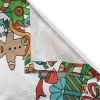 Ambesonne Christmas Kitchen Curtains, Taste of Xmas Season Frame Gingerbread Cookies and Biscuits, Window Drapes 2 Panel Set for Kitchen Cafe Decor, 55″ x 39″, Brown Green(Aqua Vermilion)