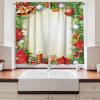 Ambesonne Christmas Kitchen Curtains, Taste of Xmas Season Frame Gingerbread Cookies and Biscuits, Window Drapes 2 Panel Set for Kitchen Cafe Decor, 55″ x 39″, Brown Green(Gold Green)
