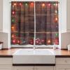 Ambesonne Christmas Kitchen Curtains, Taste of Xmas Season Frame Gingerbread Cookies and Biscuits, Window Drapes 2 Panel Set for Kitchen Cafe Decor, 55″ x 39″, Brown Green(Brown Maroon)