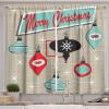Ambesonne Christmas Kitchen Curtains, Taste of Xmas Season Frame Gingerbread Cookies and Biscuits, Window Drapes 2 Panel Set for Kitchen Cafe Decor, 55″ x 39″, Brown Green(Red Turquoise)
