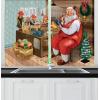Ambesonne Christmas Kitchen Curtains, Taste of Xmas Season Frame Gingerbread Cookies and Biscuits, Window Drapes 2 Panel Set for Kitchen Cafe Decor, 55″ x 39″, Brown Green(Vermilion Brown)