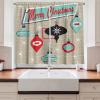 Ambesonne Christmas Kitchen Curtains, Taste of Xmas Season Frame Gingerbread Cookies and Biscuits, Window Drapes 2 Panel Set for Kitchen Cafe Decor, 55″ x 39″, Brown Green(Red Turquoise)