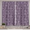 Ambesonne Christmas Kitchen Curtains, Taste of Xmas Season Frame Gingerbread Cookies and Biscuits, Window Drapes 2 Panel Set for Kitchen Cafe Decor, 55″ x 39″, Brown Green(Lavender Violet)