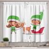 Ambesonne Christmas Kitchen Curtains, Taste of Xmas Season Frame Gingerbread Cookies and Biscuits, Window Drapes 2 Panel Set for Kitchen Cafe Decor, 55″ x 39″, Brown Green(White Multicolor)