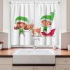 Ambesonne Christmas Kitchen Curtains, Taste of Xmas Season Frame Gingerbread Cookies and Biscuits, Window Drapes 2 Panel Set for Kitchen Cafe Decor, 55″ x 39″, Brown Green(White Multicolor)