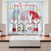 Ambesonne Christmas Kitchen Curtains, Taste of Xmas Season Frame Gingerbread Cookies and Biscuits, Window Drapes 2 Panel Set for Kitchen Cafe Decor, 55″ x 39″, Brown Green(Red Blue)