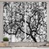 Ambesonne Christmas Kitchen Curtains, Taste of Xmas Season Frame Gingerbread Cookies and Biscuits, Window Drapes 2 Panel Set for Kitchen Cafe Decor, 55″ x 39″, Brown Green(Black and White)