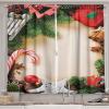 Ambesonne Christmas Kitchen Curtains, Taste of Xmas Season Frame Gingerbread Cookies and Biscuits, Window Drapes 2 Panel Set for Kitchen Cafe Decor, 55″ x 39″, Brown Green(Beige Ruby)