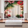 Ambesonne Christmas Kitchen Curtains, Taste of Xmas Season Frame Gingerbread Cookies and Biscuits, Window Drapes 2 Panel Set for Kitchen Cafe Decor, 55″ x 39″, Brown Green(Beige Ruby)