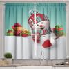 Ambesonne Christmas Kitchen Curtains, Taste of Xmas Season Frame Gingerbread Cookies and Biscuits, Window Drapes 2 Panel Set for Kitchen Cafe Decor, 55″ x 39″, Brown Green(Soft Blue Red)