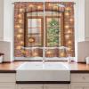 Ambesonne Christmas Kitchen Curtains, Taste of Xmas Season Frame Gingerbread Cookies and Biscuits, Window Drapes 2 Panel Set for Kitchen Cafe Decor, 55″ x 39″, Brown Green(Marigold Green)