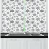 Ambesonne Christmas Kitchen Curtains, Winter Night Country Landscape with Little House Among Pine Trees and Snow, Window Drapes 2 Panel Set for Kitchen Cafe Decor, 55″ x 39″, Navy Blue Yellow(Blue Black White)