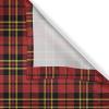 Ambesonne Christmas Kitchen Curtains, Winter Night Country Landscape with Little House Among Pine Trees and Snow, Window Drapes 2 Panel Set for Kitchen Cafe Decor, 55″ x 39″, Navy Blue Yellow(Red Black Yellow)