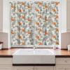 Ambesonne Christmas Kitchen Curtains, Winter Night Country Landscape with Little House Among Pine Trees and Snow, Window Drapes 2 Panel Set for Kitchen Cafe Decor, 55″ x 39″, Navy Blue Yellow(Pale Sage Green Orange)