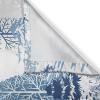 Ambesonne Christmas Kitchen Curtains, Winter Night Country Landscape with Little House Among Pine Trees and Snow, Window Drapes 2 Panel Set for Kitchen Cafe Decor, 55″ x 39″, Navy Blue Yellow(Blue White)