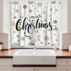 Ambesonne Christmas Kitchen Curtains, Winter Night Country Landscape with Little House Among Pine Trees and Snow, Window Drapes 2 Panel Set for Kitchen Cafe Decor, 55″ x 39″, Navy Blue Yellow(Gold Taupe)