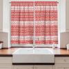 Ambesonne Christmas Kitchen Curtains, Winter Night Country Landscape with Little House Among Pine Trees and Snow, Window Drapes 2 Panel Set for Kitchen Cafe Decor, 55″ x 39″, Navy Blue Yellow(Vermilion White)