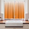 Ambesonne Christmas Kitchen Curtains, Winter Night Country Landscape with Little House Among Pine Trees and Snow, Window Drapes 2 Panel Set for Kitchen Cafe Decor, 55″ x 39″, Navy Blue Yellow(Orange White)