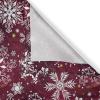 Ambesonne Christmas Kitchen Curtains, Winter Night Country Landscape with Little House Among Pine Trees and Snow, Window Drapes 2 Panel Set for Kitchen Cafe Decor, 55″ x 39″, Navy Blue Yellow(Maroon White Multicolor)