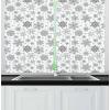Ambesonne Christmas Kitchen Curtains, Winter Night Country Landscape with Little House Among Pine Trees and Snow, Window Drapes 2 Panel Set for Kitchen Cafe Decor, 55″ x 39″, Navy Blue Yellow(Blue Black White)