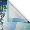 Ambesonne Christmas Kitchen Curtains, Winter Night Country Landscape with Little House Among Pine Trees and Snow, Window Drapes 2 Panel Set for Kitchen Cafe Decor, 55″ x 39″, Navy Blue Yellow(Blue Red White)