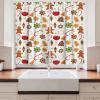 Ambesonne Christmas Kitchen Curtains, Winter Night Country Landscape with Little House Among Pine Trees and Snow, Window Drapes 2 Panel Set for Kitchen Cafe Decor, 55″ x 39″, Navy Blue Yellow(Orange Brown)