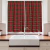 Ambesonne Christmas Kitchen Curtains, Winter Night Country Landscape with Little House Among Pine Trees and Snow, Window Drapes 2 Panel Set for Kitchen Cafe Decor, 55″ x 39″, Navy Blue Yellow(Red Black Yellow)