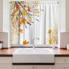Ambesonne Christmas Long Kitchen Curtains, Traditional Design Holly Berry Branches Snow and Bokeh Effect Print, Two Panels Drapes with Rod Pocket Room Decor, 55″ x 45″, White Red(Tan Yellow)
