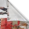 Ambesonne Christmas Long Kitchen Curtains, Traditional Design Holly Berry Branches Snow and Bokeh Effect Print, Two Panels Drapes with Rod Pocket Room Decor, 55″ x 45″, White Red(White Brown)