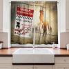 Ambesonne Christmas Long Kitchen Curtains, Traditional Design Holly Berry Branches Snow and Bokeh Effect Print, Two Panels Drapes with Rod Pocket Room Decor, 55″ x 45″, White Red(Ruby Black)
