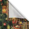 Ambesonne Christmas Long Kitchen Curtains, Traditional Design Holly Berry Branches Snow and Bokeh Effect Print, Two Panels Drapes with Rod Pocket Room Decor, 55″ x 45″, White Red(Green Orange)
