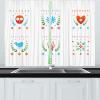 Ambesonne Christmas Long Kitchen Curtains, Traditional Design Holly Berry Branches Snow and Bokeh Effect Print, Two Panels Drapes with Rod Pocket Room Decor, 55″ x 45″, White Red(Turquoise Vermilion)