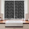 Ambesonne Christmas Long Kitchen Curtains, Traditional Design Holly Berry Branches Snow and Bokeh Effect Print, Two Panels Drapes with Rod Pocket Room Decor, 55″ x 45″, White Red(Grey and Charcoal Grey)