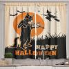 Ambesonne Christmas Long Kitchen Curtains, Traditional Design Holly Berry Branches Snow and Bokeh Effect Print, Two Panels Drapes with Rod Pocket Room Decor, 55″ x 45″, White Red(Orange Grey)