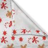 Ambesonne Christmas Long Kitchen Curtains, Traditional Design Holly Berry Branches Snow and Bokeh Effect Print, Two Panels Drapes with Rod Pocket Room Decor, 55″ x 45″, White Red(Orange Brown)