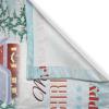 Ambesonne Christmas Long Kitchen Curtains, Traditional Design Holly Berry Branches Snow and Bokeh Effect Print, Two Panels Drapes with Rod Pocket Room Decor, 55″ x 45″, White Red(Navy White)