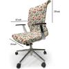 Ambesonne Christmas Office Chair Cover, Celebration of Xmas Garland Candy Cane Snowman Mistletoe Tree Ornaments, Stretchable Decorative Universal Size High Back Printed Slipcover, Red White Green