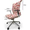 Ambesonne Christmas Office Chair Cover, Classical Themed Old Fashioned Celebration Carols Winter Design Patterns, Stretchable Decorative Universal Size High Back Printed Slipcover, White and Vermilion(White and Vermilion)
