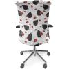 Ambesonne Christmas Office Chair Cover, Colorful Christmas Balls Different Retro Pattern Holiday Celebration, Stretchable Decorative Universal Size High Back Printed Slipcover, Blue Grey Purple Yellow(Black White)