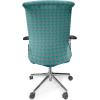 Ambesonne Christmas Office Chair Cover, Colorful Christmas Balls Different Retro Pattern Holiday Celebration, Stretchable Decorative Universal Size High Back Printed Slipcover, Blue Grey Purple Yellow(Orange Teal)