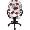 Ambesonne Christmas Office Chair Cover, Colorful Christmas Balls Different Retro Pattern Holiday Celebration, Stretchable Decorative Universal Size High Back Printed Slipcover, Blue Grey Purple Yellow(Grey)