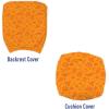 Ambesonne Christmas Office Chair Cover, Colorful Christmas Balls Different Retro Pattern Holiday Celebration, Stretchable Decorative Universal Size High Back Printed Slipcover, Blue Grey Purple Yellow(Orange)