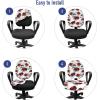 Ambesonne Christmas Office Chair Cover, Colorful Christmas Balls Different Retro Pattern Holiday Celebration, Stretchable Decorative Universal Size High Back Printed Slipcover, Blue Grey Purple Yellow(Grey)