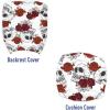 Ambesonne Christmas Office Chair Cover, Colorful Christmas Balls Different Retro Pattern Holiday Celebration, Stretchable Decorative Universal Size High Back Printed Slipcover, Blue Grey Purple Yellow(Grey)