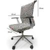 Ambesonne Christmas Office Chair Cover, Colorful Christmas Balls Different Retro Pattern Holiday Celebration, Stretchable Decorative Universal Size High Back Printed Slipcover, Blue Grey Purple Yellow(Grey Pink)