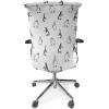 Ambesonne Christmas Office Chair Cover, Colorful Christmas Balls Different Retro Pattern Holiday Celebration, Stretchable Decorative Universal Size High Back Printed Slipcover, Blue Grey Purple Yellow(White Black)