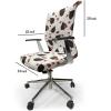 Ambesonne Christmas Office Chair Cover, Colorful Christmas Balls Different Retro Pattern Holiday Celebration, Stretchable Decorative Universal Size High Back Printed Slipcover, Blue Grey Purple Yellow(Black White)
