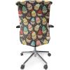 Ambesonne Christmas Office Chair Cover, Colorful Christmas Balls Different Retro Pattern Holiday Celebration, Stretchable Decorative Universal Size High Back Printed Slipcover, Blue Grey Purple Yellow(Grey Red)