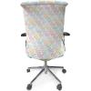 Ambesonne Christmas Office Chair Cover, Colorful Christmas Balls Different Retro Pattern Holiday Celebration, Stretchable Decorative Universal Size High Back Printed Slipcover, Blue Grey Purple Yellow(Off White)